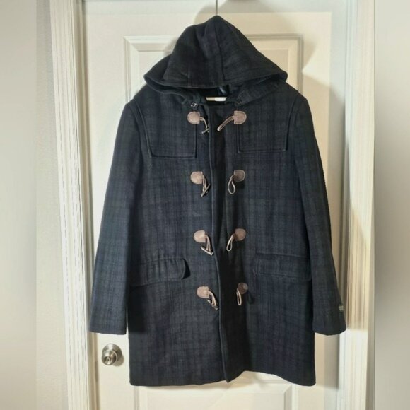 Vintage Men's Ralph Lauren Wool Plaid Pea Coat 2XL - Picture 1 of 11